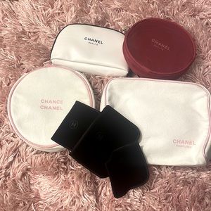 Chanel dust bags and makeup bags! All included!